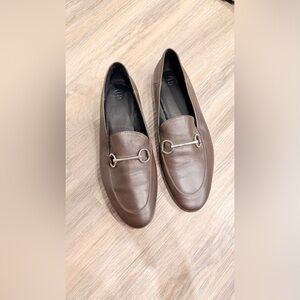 Massimo Dutti Brown Leather Loafers